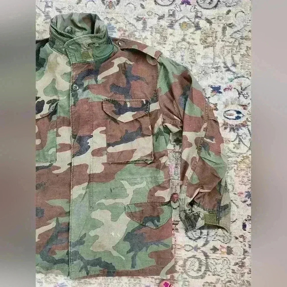 Field Mens Jacket Ready To Wear Coat Zip Hide Away Hoodie, sz MD - Picture 5 of 16